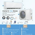 thumbnail image 4 of Giantex 2000 BTU Mini Split Air Conditioner & Heater, Wall Mounted Ductless AC Unit w/Control & Installation Kit, White, 4 of 10