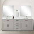 thumbnail image 2 of Abbey 84 in W x 22 in D White Oak Double Bath Vanity and Carrara Marble Top, 2 of 5