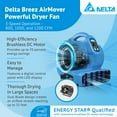 thumbnail image 2 of Delta Breez AirMover Powerful 3 Speed Quiet Operation Dryer Fan, 1200 CFM, Blue, 2 of 12