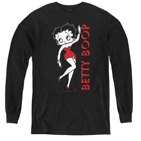 Betty Boop Classic Youth Long Sleeve T-Shirt Tee Black
