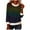 Dark Blue, variant on Christmas Sweaters for Women Fur Collared Fashion Colorful Wave Point Pullover Casual Soft Comfy Long Sleeve Party Holiday Tops