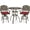 Dark Bronze / Red, variant on MEETWARM 3 Pcs Cast Aluminum Outdoor Bistro Sets with High Bar Stool and Cushioned Chairs, Brown