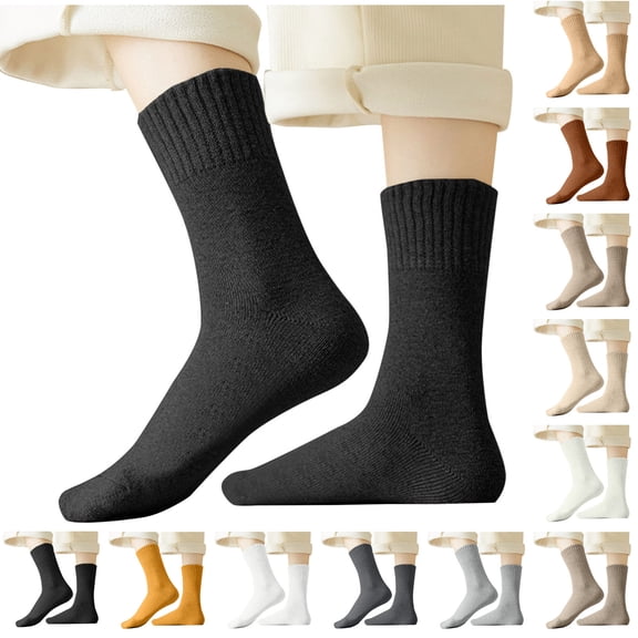 FRSASU Women's Socks Soft Stretch Short Casual Fleece Warm Gym Office Daily Wear Socks Yellow