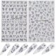 thumbnail image 3 of 895+pcs Butterfly Nail Art Stickers Decals, Laser Metallic Gold and Silver 3D Butterflies Acrylic Self Adhesive Decals Holographic Nail Art Set (12 Sh, 3 of 4