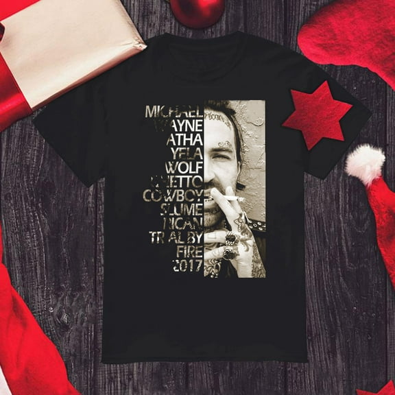 New YelaWolf Shirt Fire Cotton Black unisex black All size E351