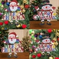 thumbnail image 3 of Yuarrent Feliz Navidad placa de la puerta delantera cartel colgante decoración escaparate ornamento decorativo para el hogar sala de estar dormitorio Kits de decoración para fiestas Copo de nieve Yuarrent HA069299-02, 3 of 6