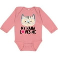 thumbnail image 3 of Inktastic Nana Loves Me Grandchild Girls Long Sleeve Baby Bodysuit, 3 of 5