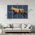 thumbnail image 2 of Hunting 8 Pack Art Acoustic Panels Sound Absorbing Blue Wolf Trees Silhouette inspired Wild Decorative Soundproof Wall Panels Self Adhesive for Game Room Man Cave Bedroom 48"x32", 2 of 7