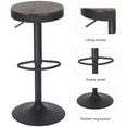 thumbnail image 5 of Kidol&Shellder Wooden Bar Stools Set of 2 Modern Swivel Backless Walnut Round Barstools, 5 of 7