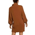 thumbnail image 3 of JINMGG 2026 Fall Winter Plus Size Sweaters for Women ,Fashion Women Solid Long Sleeve Sweater Dress Turtleneck Sweater Pullover Dress, 3 of 6
