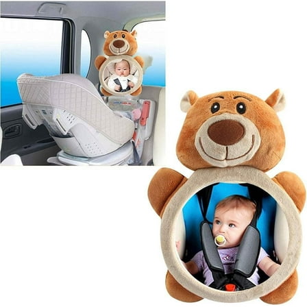 GIXUSIL Car Seat Toy, Baby Mirror for Car, Car Mirror for Baby, Baby Car Mirror for Baby Rear Facing, Travel Baby Activity Center with Hanging Engaging Toys for infants Babies 6-12-18 Months Boy Girl