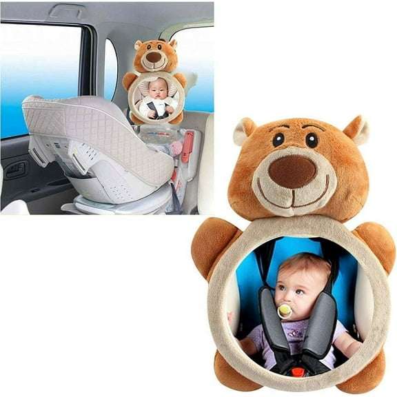 GIXUSIL Car Seat Toy, Baby Mirror for Car, Car Mirror for Baby, Baby Car Mirror for Baby Rear Facing, Travel Baby Activity Center with Hanging Engaging Toys for infants Babies 6-12-18 Months Boy Girl