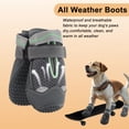 thumbnail image 3 of Unique Bargains 4pcs Dog Shoes Breathable Mesh Dog Shoes Dog Boots Paw Protectors Gray Size 6 Width 2.55", 3 of 7