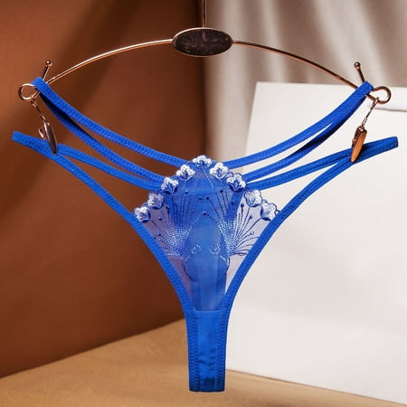 

Lingerie for Women Women Thong Panties Thong Lace Pants Ladies Briefs Underwear Blue