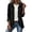 #0182-Black, variant on Women's Denim Ruffled Open Front Long Sleeve Jacket with Decorative Button for Casual Daily Wear and Outdoor Activities