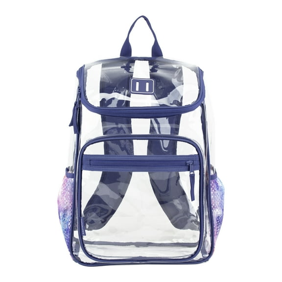 Eastsport Myth Pro Top Loader Clear Backpack, Skipper Blue