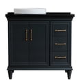 thumbnail image 2 of 37 in. Single Wooden Vanity  Dark Gray Black Galaxy Round Left Door.Left Sink, 2 of 16