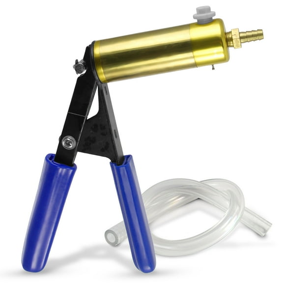 LeLuv Ultima Blue Brass Vacuum Pump Handle w/ Clear Hose