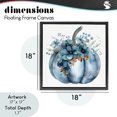 thumbnail image 4 of Stupell Industries French Country Blue Pumpkin With Flowers Black Floating Frame Canvas Art, 18 x 18, by Creative Studio, 4 of 8