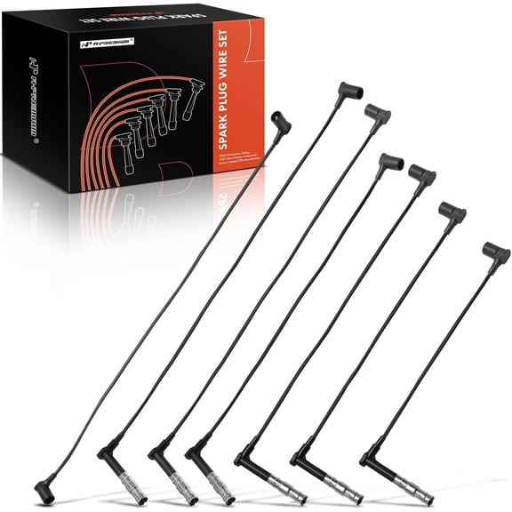 A-Premium Spark Plug Wire Set Compatible with Mercedes-Benz 300CE 1990-1993, 300E 1993, 300SE 1992-1993, 300SL 1990-1993, 3.0L 3.2L DOHC 7-PC Set