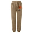 thumbnail image 3 of BODOAO Women's Baggy Sweatpants Workout Active Joggers Pants High Waisted Drawstring Lounge Bottoms with Pockets Elastic Print Workout Athletic Joggers Pants Loose Trousers Coffee 4Xl, 3 of 3