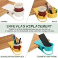 thumbnail image 4 of ABPETE Desk Cup Holder Clip, Clamp on Table Cup Holder Bottle Couch Cup Holder for Boat Swing Patio Chairs Drink Beverage Soda, Yellow, 4 of 9