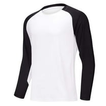 Mens Shirts Under $10 Mens Long Sleeve Baseball T-Shirt Raglan Color Block Lightweight Casual Pullover Plus Size Workout Fashion Shirt