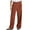 Brown, variant on Prolriy Business Casual Pants for Women, Womens Daily Elastic Waist Pockets Straight Solid Color Casual Pants Loose Long Trousers Women's Pants Work Pants Women Beige L
