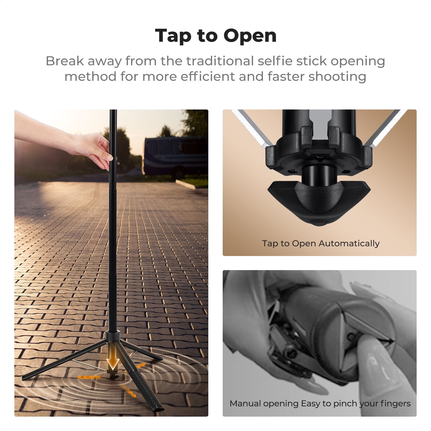 K&F CONCEPT 71“ Face Tracking Tripod for iPhone, Auto Face Tracking Selfie Stick, Auto Face Tracking Tripod 360 Totation with Stand, Gesture Control, Remote Control