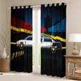 thumbnail image 2 of Castle Fairy Teens Boys Girls Police Car Black Out Curtains,Car Theme Curtains Pack of 2 (42x63 Each),Cartoon Car Bedroom Curtains,Breathable Home Decor, 2 of 6