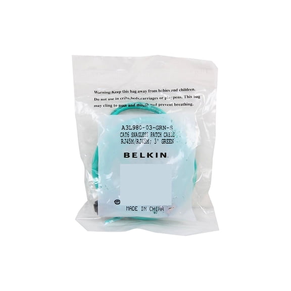 Belkin - Patch cable - RJ-45 (M) to RJ-45 (M) - 0.9 m - UTP - CAT 6 - molded, snagless - green - for Omniview SMB 1x16, SMB 1x8; OmniView SMB CAT5 KVM Switch