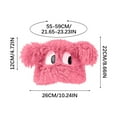 thumbnail image 3 of Xfvqtps Womens Fluffy Plush Hat with Animal Ear and Eye Cute Kawaii Solid Color Windproof Coldproof Warm Thickened Fall Winter Soft Beanie Hot Pink, 3 of 3