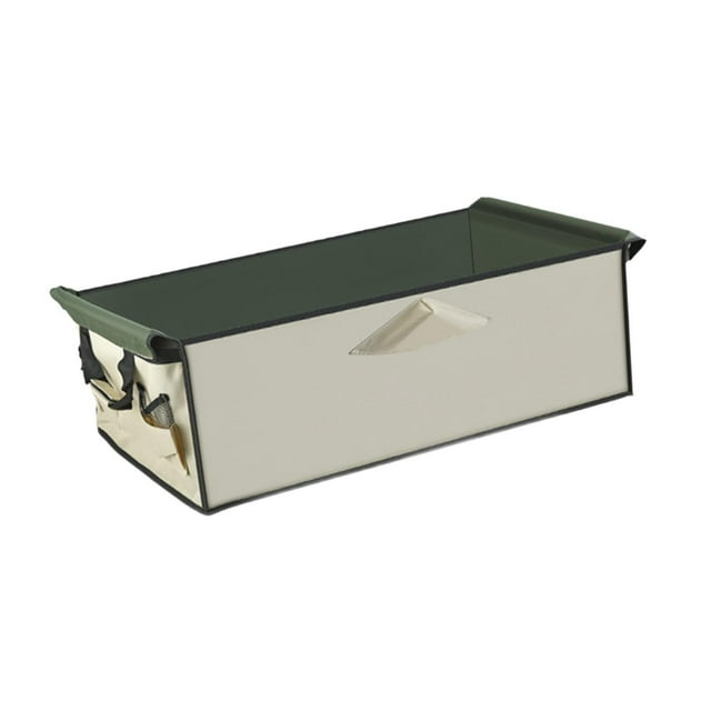 Bolsa de tela para carrito de compras portátil con forro para vagoneta, para acampar verde