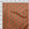 thumbnail image 3 of oneOone Polyester Spandex Orange Fabric Asian Paisley Sewing Craft Projects Fabric Prints By Yard 56 Inch Wide, 3 of 4