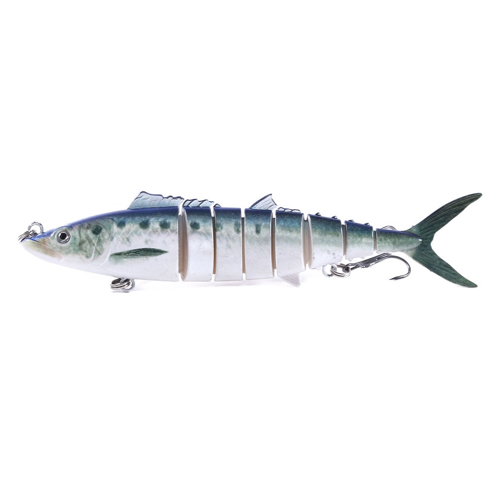 HENGJIA Fishing Lures, 5pcs Large Multi Jointed Fish Fishing Kits Slow Sinking Lifelike Swimbait Freshwater and Saltwater for Trout Bass Lures, 7"/1.34oz