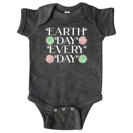 

Inktastic Earth Day Every Day- watercolor flowers Gift Baby Boy or Baby Girl Bodysuit
