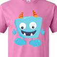 thumbnail image 4 of Inktastic Cute Monster, Little Monster, Blue Monster, Horns T-Shirt, 4 of 5