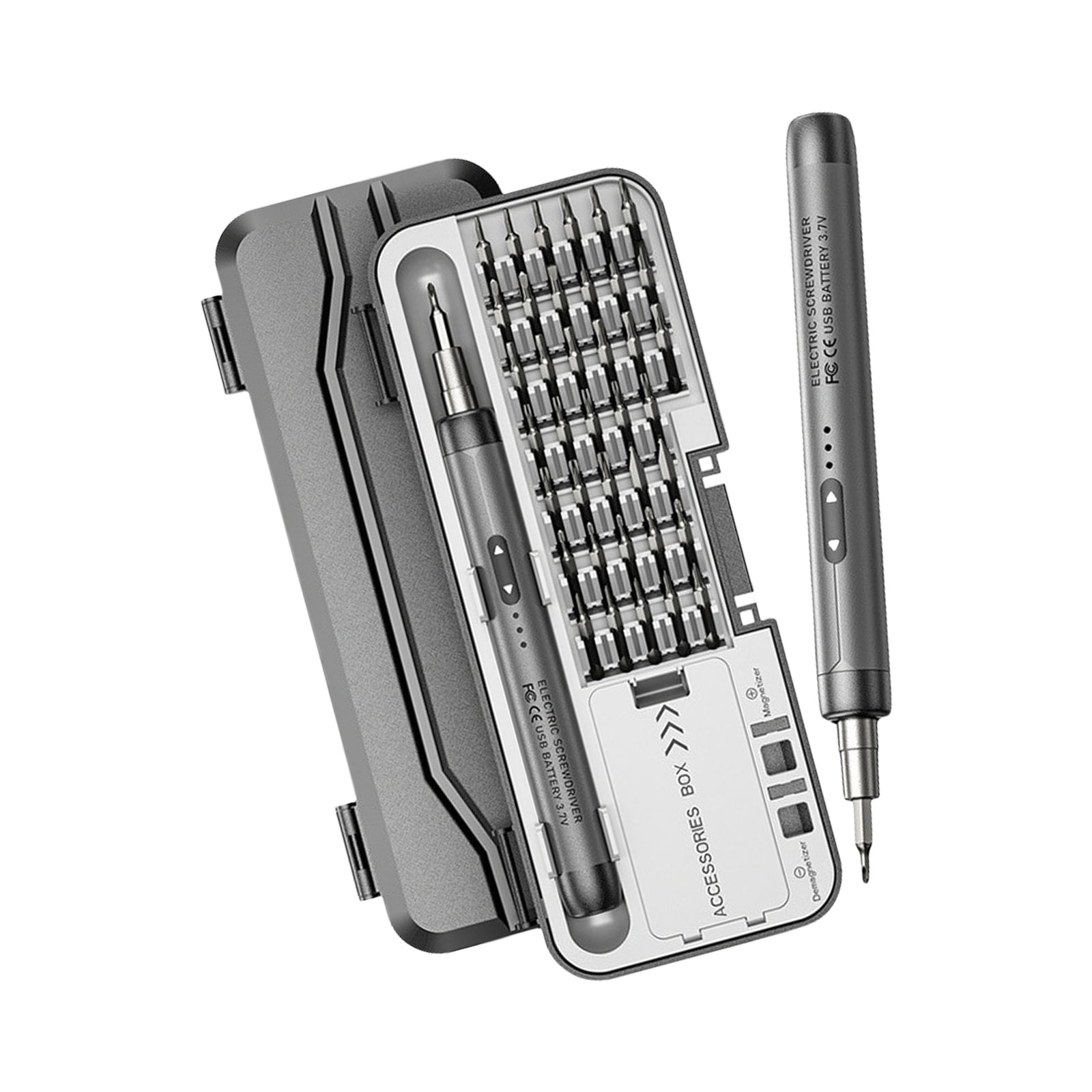 BIBABLYKE 46 in 1 Rechargeable Cordless Electric Screwdriver Set Precise Power Tool Mini Drill for Mobile Phone Computer Repair