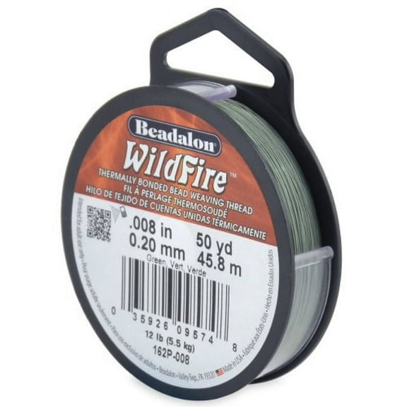 Beadalon WildFire Beading Thread - Green, 0.008", 50 yds