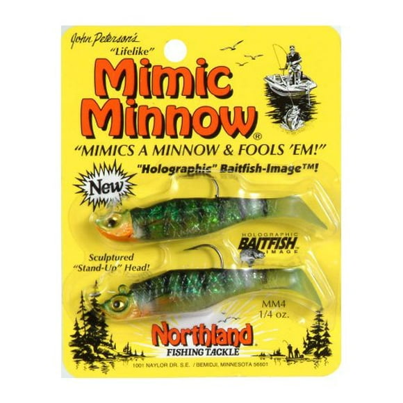 Alose Minnow Mimic Northland NL-MM4-23 1/4 oz, #2/0 Hk, perche 2 1/2 po 2/Cd