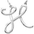 thumbnail image 1 of Precious Stars Collier Unisexe en Argent Sterling avec Police Script m Initiale, 1 of 2