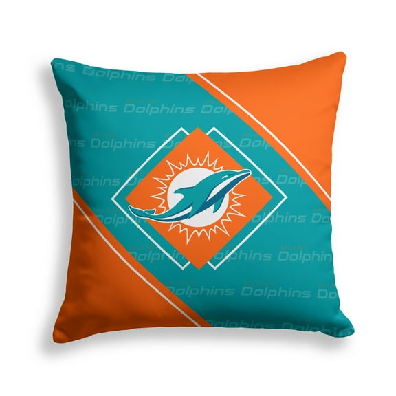 Pegasus Miami Dolphins 18" x 18" Diamond Boxed Decor Pillow