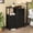 Black, variant on Bigleap 5 Drawer Fabric Dresser, 26" Wide Storage Tower with Side Cabinet & Open Shelf, Nightstand & Organizer for Bedroom, Closet, Entryway,Black