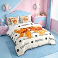 thumbnail image 2 of Erosebridal Orange Bow-Tie Print 7pcs Bedding Comforter Set For Kids,Girls Baseball Ball Game Queen Bedding Sets,Reversible, 2 of 7
