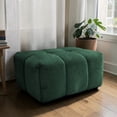 thumbnail image 2 of GZXS Large Rectangular Ottoman with Button Tufted Top & Wood Base - 35.43"L x 27.56"W x 18.11"H, Premium Chenille Fabric, Versatile for Living Room/Bedroom/Apartment (Blue), 2 of 6