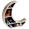 thumbnail image 5 of Wooden Crescent Moon Shelf for Crystal Display, Essential Oils, Rustic-Style Home, Room Decor (Small, 10 x 10.2 x 2 In), 5 of 10