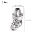 thumbnail image 2 of Unique Bargains Raccord Hydraulique en Acier Inoxydable 304 90 Degrés Filetage M6 x 1mm Lot de 5, 2 of 5
