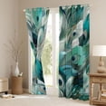 thumbnail image 3 of Manfei Peacock Feather Black Out Curtains,Abstract Art Curtains Pack of 2 (42x63 Each),Green Blue Bedroom Curtains For Girl,Microfiber Bedroom Decor, 3 of 6