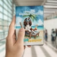 thumbnail image 4 of English Springer Spaniel Hello Summer Beach Theme with Sunglasses and Tropical Cocktail Travel Passport Wallet Springers Dog Lover Gifts PU Leather Passport Holder Cover - 00009, 4 of 5