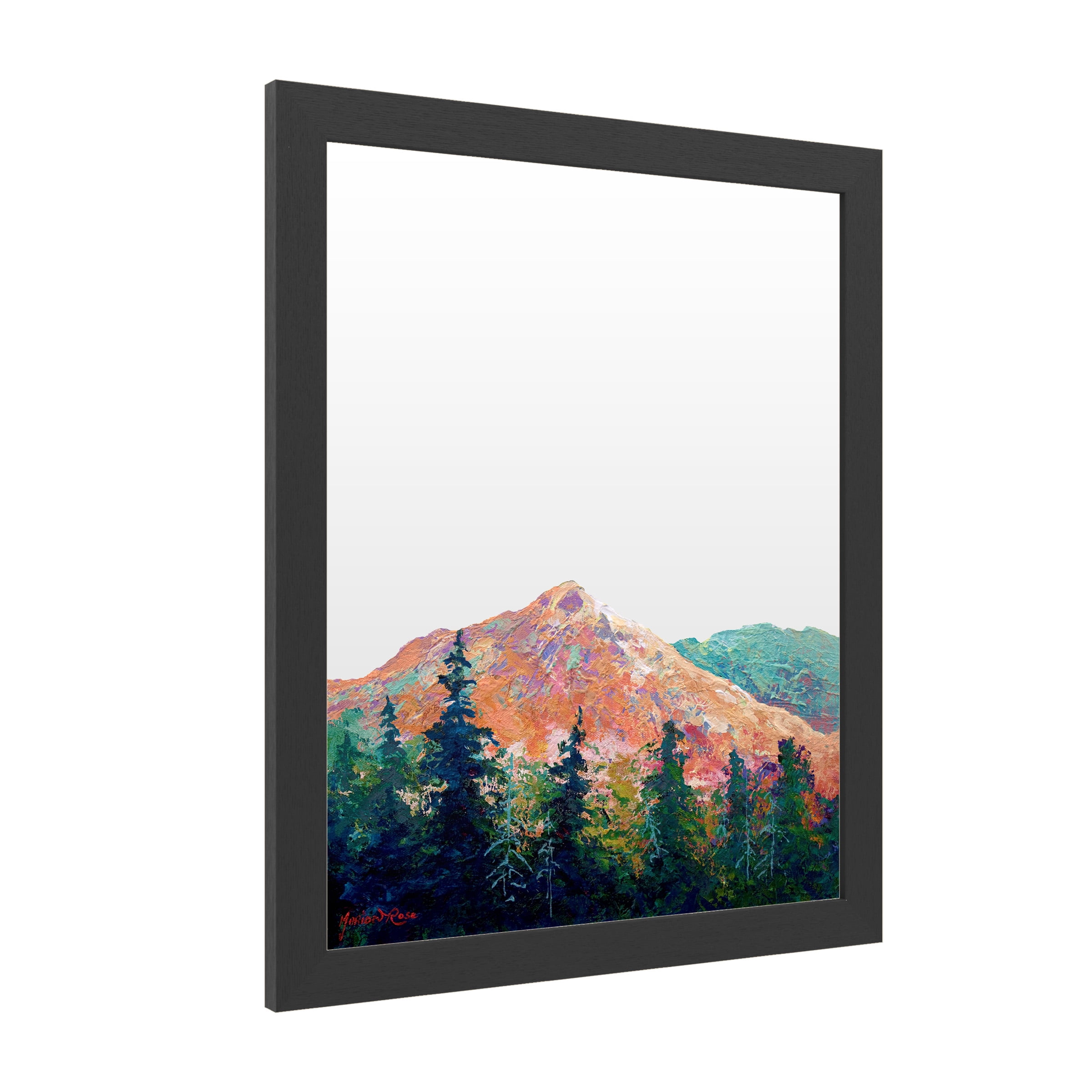 Dry Erase Marker Board with Printed Artwork - Marion Rose 'Mtn Sentinel' White Board - Ready to Hang